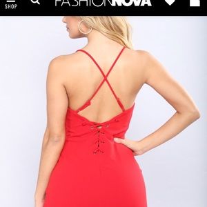 Red fashion nova dress